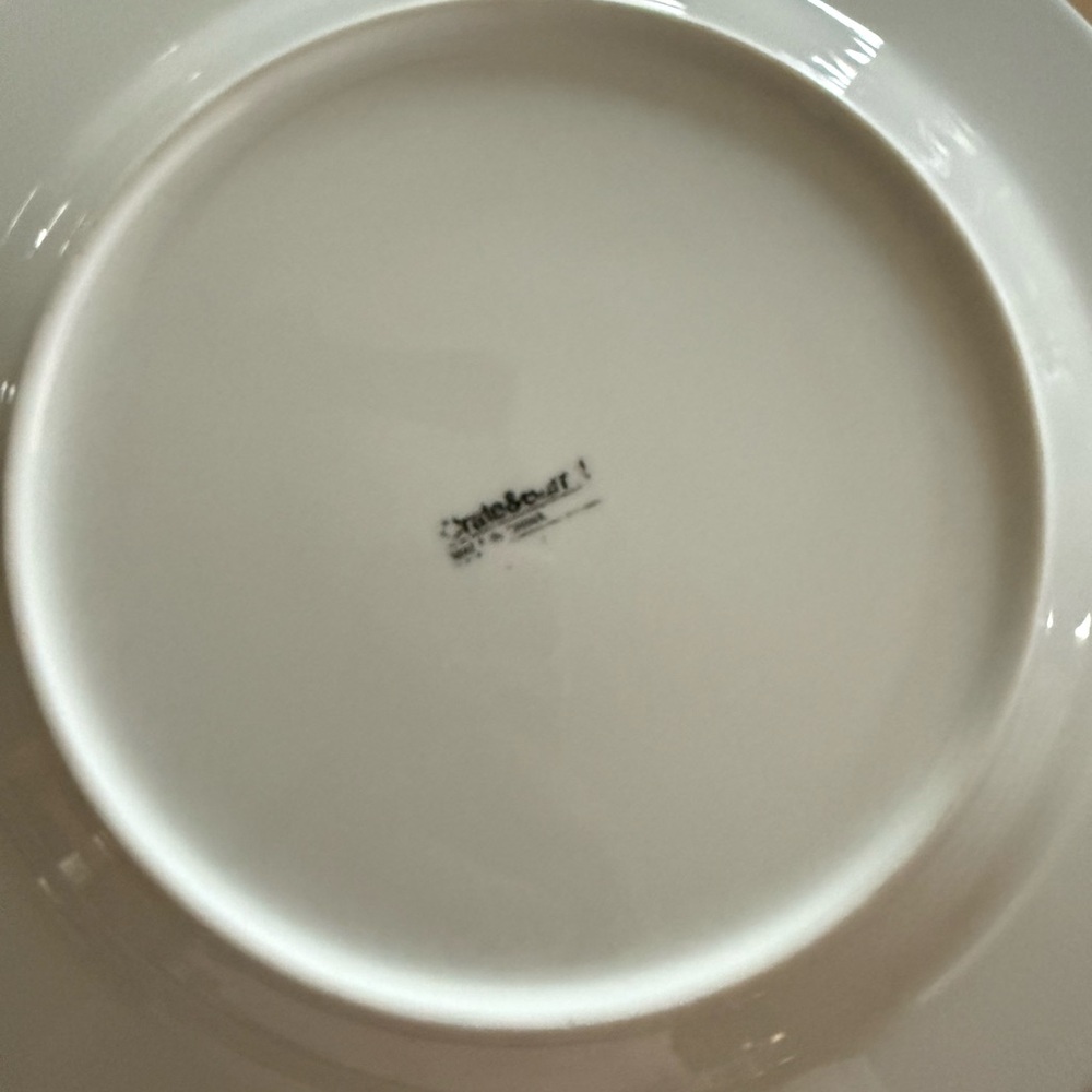 Crate & Barrel White Porcelain Dinner Plates x2 - Picture 2 of 7